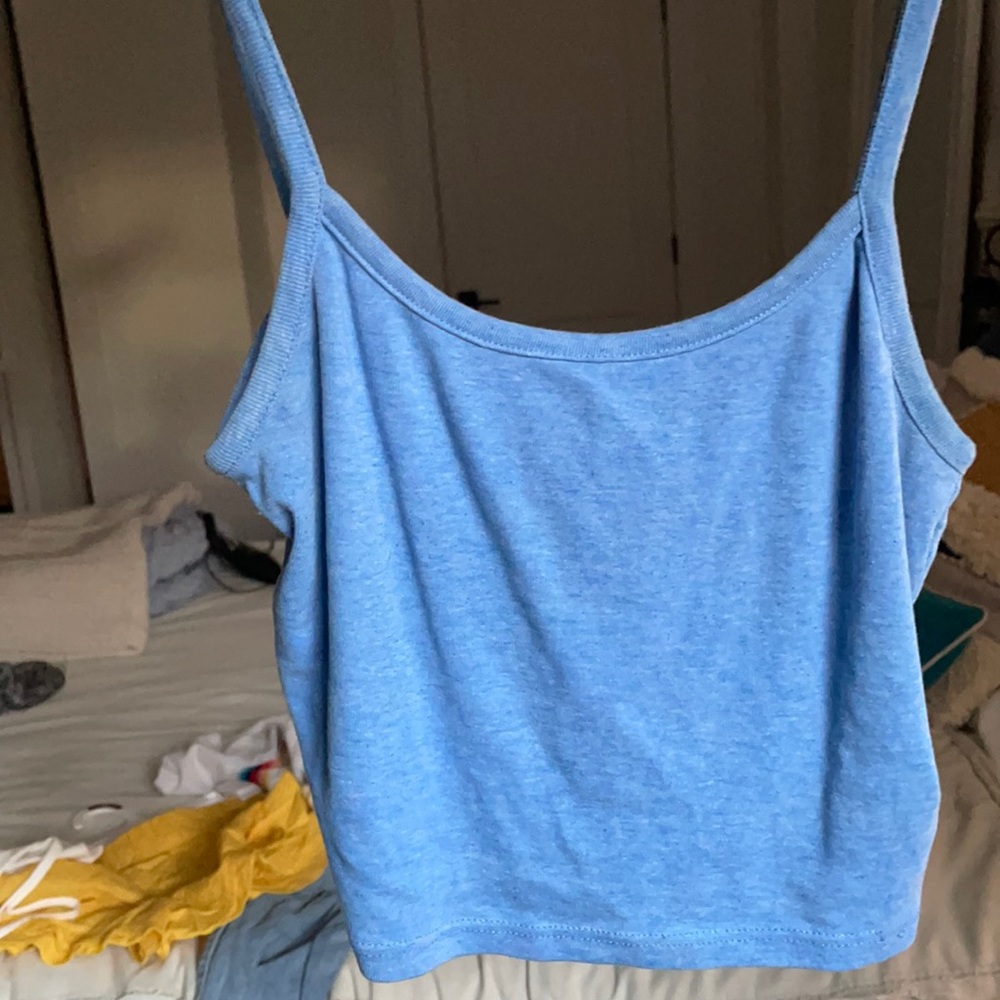 Royal blue tank crop top